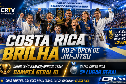 Costa Rica conquista destaque no 2º Open de Jiu-Jitsu de Figueirão e coloca duas equipes entre as melhores da competição